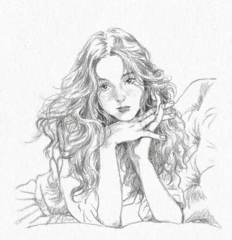 Daydreaming Drawing, Girl Reference, Figure Sketching, 캐릭터 드로잉, Book Art Drawings, Digital Art Girl, Cool Art Drawings, Funky Art, Pencil Drawing