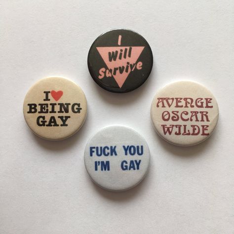 Queer Punk, Pink Triangle, Punk Pins, Punk Patches, Battle Jacket, Button Badges, Cool Pins, Button Badge, Oscar Wilde