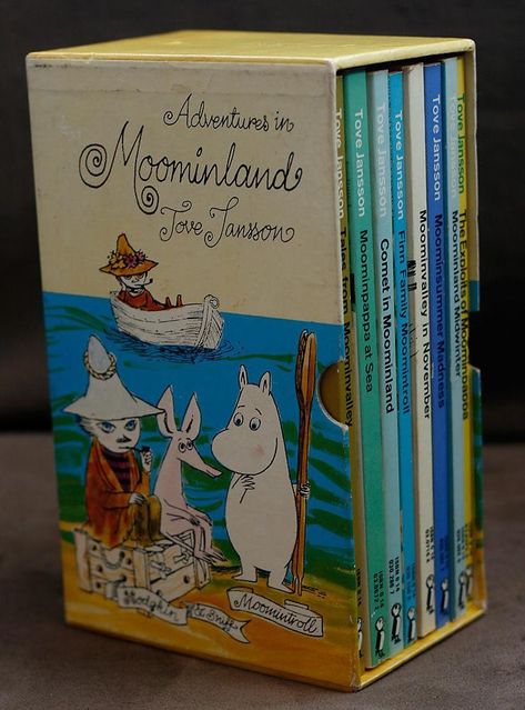 A beautiful vintage complete set of Adventures in Moominland by Tove Jansson from the 1970s Vintage Penguin books. In very good condition for its age, looks like books were never read, no creases down Moomin Books, Vintage Penguin, Tove Jansson, Up Book, World Of Books, Penguin Books, Birthday Wishlist, Vintage Children's Books, Memory Books