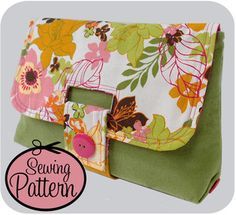 Strap Clutch PDF Sewing Pattern Clutch Sewing, Clutch Pattern, Sew Sweetness, Sew Ins, Costura Diy, Sewing Purses, Handbag Patterns, Bags Tutorial, Purse Patterns