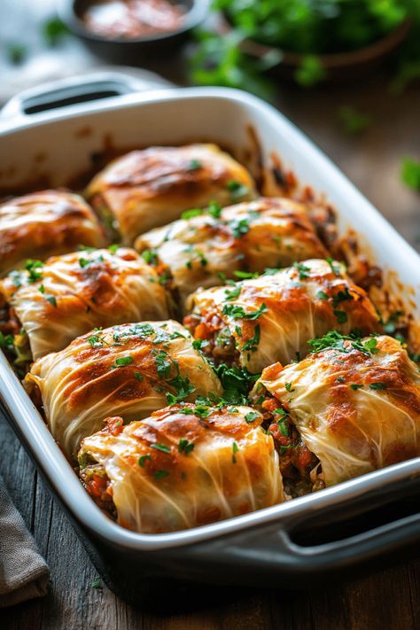 Uncover the secret to making mouthwatering stuffed cabbage rolls that will delight your family and friends—find out how to perfect this hearty dish! Best Stuffed Cabbage Rolls, Best Cabbage Rolls Recipe, Easy Cabbage Rolls, Stuffed Cabbage Rolls, Cabbage Rolls Recipe, Stuffed Cabbage, Cooked Cabbage, Corn Beef And Cabbage, Cabbage Rolls