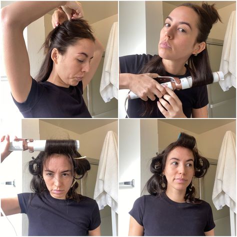 Faux out Fake Blowout Editor Experiment Faux Blowout Curling Iron, Fake Blowout, Faux Blowout, Blowout Curls, A Blowout, Velcro Rollers, Barrel Curls, Latest Hair Trends, From Tiktok