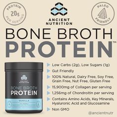 Bone Broth Protein, Health Benefits Of Collagen, Paleo Protein Powder, Bone Broth Powder, Ancient Nutrition, Muscle Structure, Chicken Bone Broth, Paleo Protein, Muscle Building Supplements