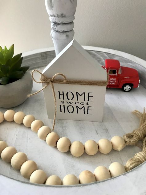 Diy Farmhouse Ideas, Block House, Home Sweet Home Sign, Home Wooden Signs, Wooden Farmhouse, Coffee Bar Signs, Farmhouse Decoration, Home Sign, Farmhouse Sign