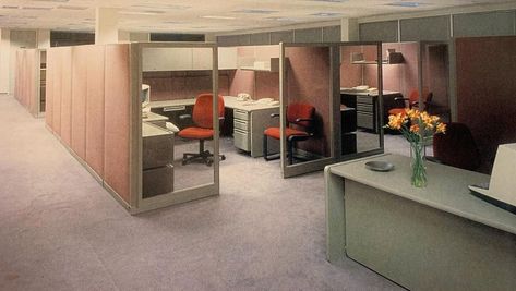 The 80s Interior on Instagram: “THE 80s OFFICE SPACE . (Colour In Interior Design And Architecture - 1989) . Scanned by me @the_80s_interior” 80s Interior, Building Exterior, Office Building, Office Space, Room Divider, Exterior, Interior Design, Architecture, Building