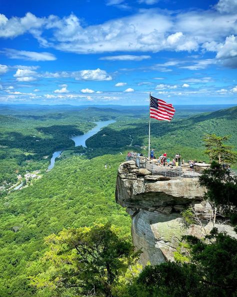 Chimney Rock State Park In... - Hidden And Magical Places Chimney Rock North Carolina, Chimney Rock State Park, Chimney Rock, Magical Places, State Park, State Parks, North Carolina, Beauty