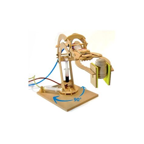 Hydraulic Robotic Arm Wooden Model Set | Temple & Webster Hydraulic Arm, Stem Books, Stem Programs, Robot Hand, Robotic Arm, Alphabet Phonics, Fluid Dynamics, Skill Games, Simple Machines