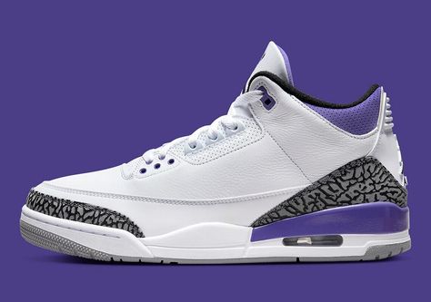 Nike Air Jordan 3 Retro Dark Iris Purple White CT8532-105 Men's or GS New Get a price at https://copapair.com/nike-air-jordan-3-retro-dark-iris-purple-white-ct8532-105-mens-or-gs-new/ Jordan 3 Outfit, Iris Purple, Nike Air Jordan 3, Jordan Retro 3, White Jordans, Jordan 3 Retro, Air Jordan 3 Retro, Purple Outfits, Air Jordan 3