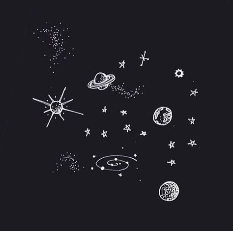 Universe Stick N Poke, Space Drawings, Tumblr Art, Arte Inspo, Foo Fighters, Illustration Inspiration, Hama Beads, Outer Space, Stars And Moon