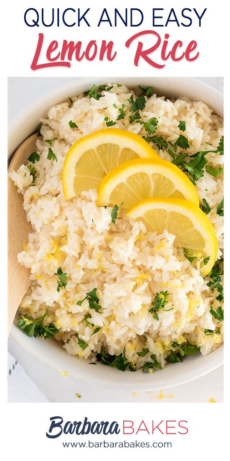 Rice In The Instant Pot, Greek Souvlaki, Vegetable Entrees, Greek Lemon Rice, Rice On The Stove, Pressure Cooking Today, Popular Side Dishes, Quick Side Dishes, Lemon Rice