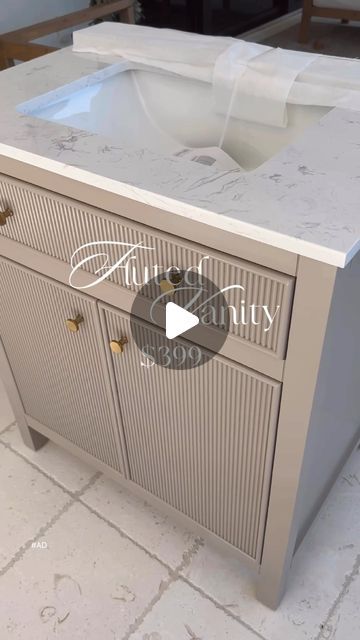 Jen Alvarez • Home Decor on Instagram: "@Loweshomeimprovement Memorial Day sale is here! #ad✨ Comment “vanity” to get the link to shop this post straight to your inbox #lowespartner
Can you believe this gorgeous fluted vanity is on sale for $399?! Save BIG this Memorial Day with Lowe’s deals on bathroom finds, appliances, tools, patio furniture, paint + so much more from now until May 29th. Sharing the appliances we also ordered from Lowe’s on my story now ✨

Link in bio to shop on my @shop.ltk https://liketk.it/4GqWj

#lowes #liketkit #ltkhome  #ltksalealert  #ltkseasonal #liketkit #bathroom #bathroomdecor #bathroomdesign #bathroomvanity #homedesign #homefinds" Big Vanity Bathroom, Fluted Bathroom, Fluted Vanity, Bathroom Finds, Memorial Day Sale, Door Bathroom, Guest Bathrooms, Furniture Paint, Plan Ideas