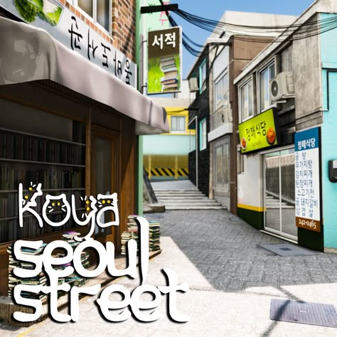 Blender Scenes, Korean Furniture, Blender Scene, Seoul Street, Sims 4 Patreon, Sims 4 House Plans, Alt Goth, Sims Games, 4th Street