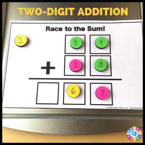 Want a fun, hands-on multi-digit addition game that is sure to bring some life to your math centers? Read about how we've used some basic dollar store finds to create this exciting addition game! Decimals Addition, Dollar Store Finds, Double Digit Addition, Subtraction Games, Addition Activities, Math Fluency, Round Sticker Labels, Addition Games, Singapore Math