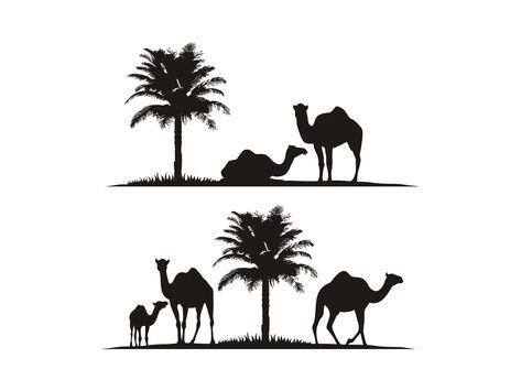 Date Palm, Palm Trees Landscaping, Png Images, Palm Trees, Adobe Illustrator, Camel, Vector Images, Vector Free, Vector Illustration