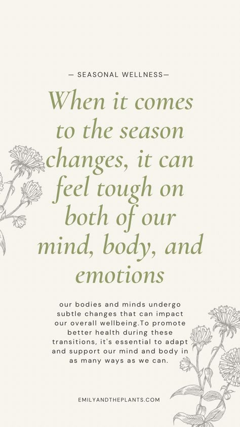 When it comes to the season changes, it can feel tough on both of our mind, body, and emotions, sometimes. Especially the bigger changes between winter and spring, summer and autumn, where we move from contraction to expansion and back again. Here’s how to care for yourself- mind, body and spirit - in every season. Living Seasonally, Hormonal Cycle, Things To Appreciate, Solstice Winter, Season Quotes, Seasonal Living, Seasonal Changes, Favourite Season, Health And Wellness Coach