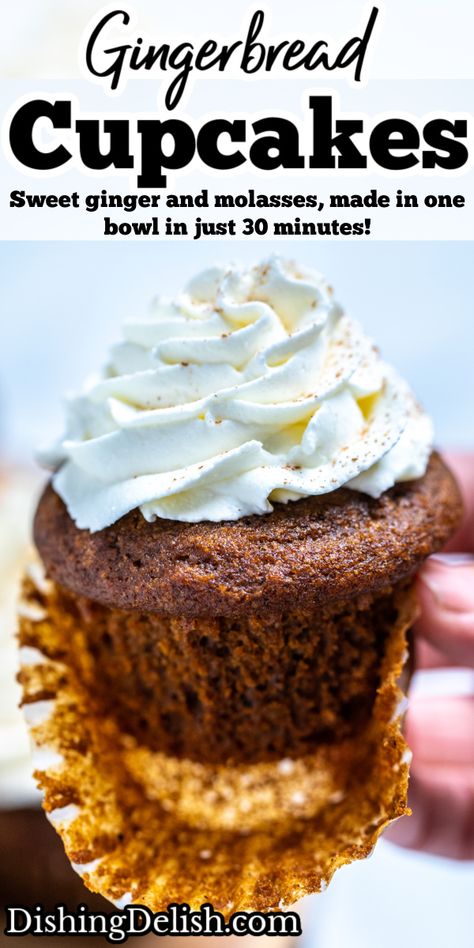 Ginger Molasses Cupcakes, Moist Gingerbread Cupcakes, Ginger Molasses Muffins, Molasses Muffins Easy Recipes, Ginger Bread Cupcakes, Gingerbread Cupcakes Recipe, Gluten Free Chicken Recipes Easy, Molasses Cupcakes, Cupcake Recipes Uk