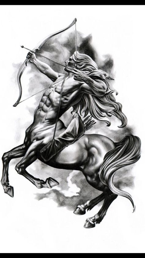 Sagittarius: Sagittarius Tattoos, Archer Tattoo, Sagittarius Tattoo Designs, Sagittarius Art, Libra Art, Sagittarius Tattoo, Kunst Tattoos, Mythology Tattoos, Zodiac Tattoos