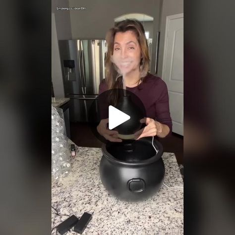 Smoking cauldron DIY. #movingwiththemilitary #halloweendecorations #di... | DIY Decor | TikTok The Military, Halloween Decorations, Diy Decor, Halloween