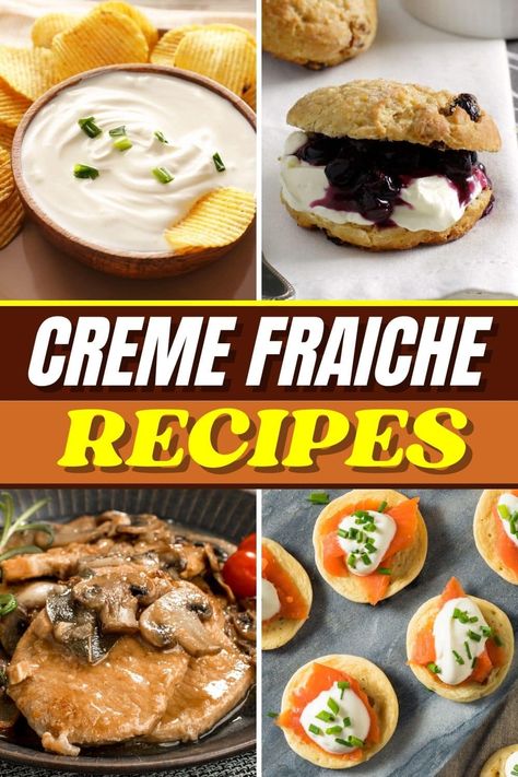 These fantastic creme fraiche recipes are creamy, silky-smooth, and indulgent. From dinner to dessert, it might just become your new favorite ingredient. Cream Fraiche Recipe, Creme Fraiche Dessert, Easy Pancake Batter, Creme Fraiche Sauce, Creme Fraiche Recipes, Smoked Salmon Pasta, Fresh Dishes, Flavored Butter, Creamy Desserts