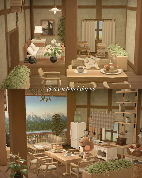 Acnh Staircase Ideas, Acnh 2nd Floor Ideas, Animal Crossing Second Floor Ideas, Maple Acnh House, Acnh Loft Design, Acnh Second Floor Ideas, Wooden Balustrade, Sofa Pattern, Acnh Interior