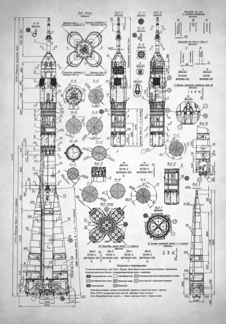 Soviet Rocket Schematics by Zapista Zapista Rocket Design, Beautiful Abstract Art, Aerospace Engineering, Poster Store, Blue Prints, Space Race, Space Stuff, Rocket Science, Technical Drawings