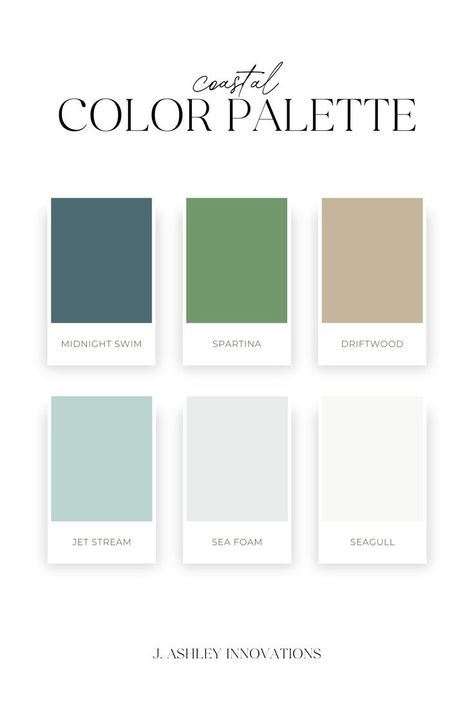 For this interior designer branding project, we created a coastal color palette with calming shades of blue, green, and sea foam. These coastal branding colors are the perfect fit for this timeless brand identity. Head to the JAI design portfolio to see more elegant branding inspiration like this! Coastal Branding, Interior Designer Studio, Interior Designer Branding, Yoga Branding Design, Color Palette For Interior, Coastal Color Palette, Design Vip, Designer Branding, Timeless Brand