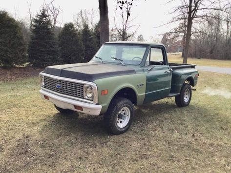 needs work 1972 Chevrolet C10 Shortbed Stepside vintage for sale Vintage Trucks For Sale, C10 For Sale, Cross Country Trip, Transport Companies, Chevrolet C10, The Right Stuff, Gm Trucks, Chevrolet Trucks, Transfer Case