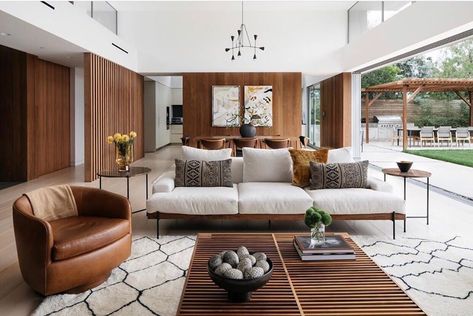 Croft House on Instagram: “Beautiful indoor/outdoor vibes by @nickykaplaninteriors featuring out Croft House Rivera Sectional #crofthousela #interiordesign…” Tropical Interior Design Living Rooms, Mid Century Modern House Interior, Modern Tropical Interior Design, Modern Tropical Interior, Resort Interior Design, Outdoor Vibes, Croft House, Tropical Living Room, Tropical Interior Design