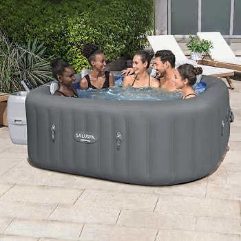 SaluSpa Coronado EnergySense Square Air Jet 4-6 Person Inflatable Spa | Costco Inflatable Spas, Gorillas Art, Inflatable Hot Tub, Hard Drive Storage, Spa Items, Car Shelter, Commercial Laundry, Plunge Pools, Inflatable Hot Tubs