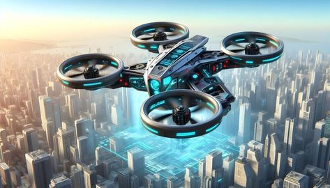 Futuristic drone with rotating propellers advanced sensors | Premium AI-generated image Futuristic Drone, Free Business Card Mockup, Business Card Maker, Flyer Maker, Poster Maker, Card Banner, Presentation Template Free, Video Background, Poster Invitation