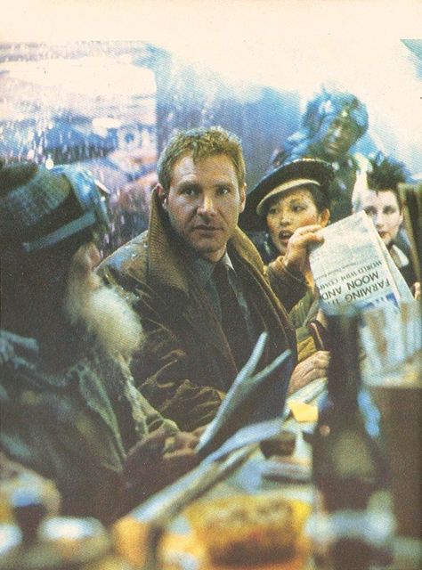 Harrison Ford as Rick Deckard. Deckard Blade Runner, Tyrell Corporation, Tears In The Rain, Blade Runner Art, Roy Batty, Rick Deckard, Runner Quotes, Blade Runner 1982, Sean Young