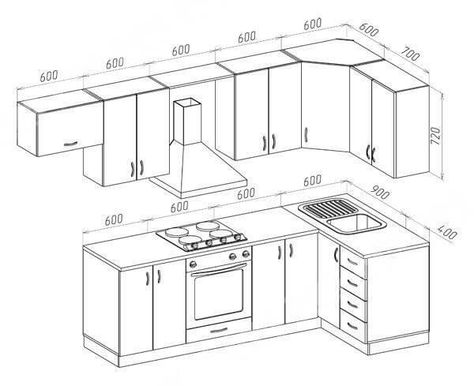 Useful Kitchen Dimensions And Layout - Engineering Discoveries Kitchen Cabinets Drawing, Kitchen Cabinet Dimensions, درج السلم, Modular Kitchen Cabinets, Kitchen Drawing, Kitchen Measurements, Kitchen Layout Plans, Kabinet Dapur, Modular Kitchen Designs