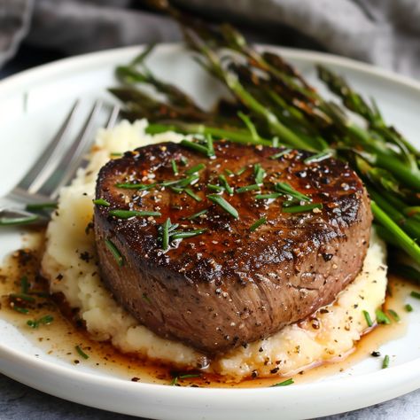 Perfect Pan Seared Filet Mignon – Gymonset Pan Seared Filet, Seared Filet Mignon, Pan Seared Filet Mignon, Dream Restaurant, Mignon Steak, Filet Mignon Recipes, Filet Mignon Steak, Summer Salads With Fruit, Balsamic Beef