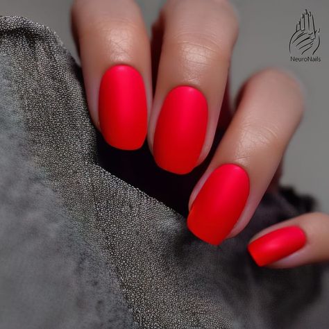 Red Matte Nails: Elegance and Style in Every Move Red Nail Matte, Red Nails Matte, Matte Red Nails, Red Matte Nails, Red And Gold Nails, Red Nails Glitter, Wedding Nails For Bride, Nail Photos, Matte Red