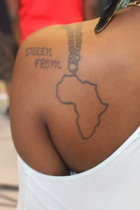 African American Tattoos, African Queen Tattoo, Dark Skin Tattoo, Africa Tattoos, Tattoo Son, African Tattoo, Map Tattoos, Queen Tattoo, Black Girls With Tattoos