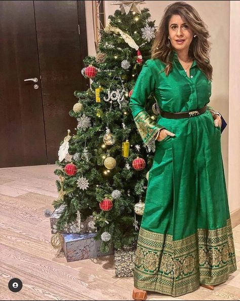 Christmas Dressing, Trendy Outfits Indian, Recycled Dress, Long Gown Design, Anarkali Dress Pattern, Indian Dresses Traditional, Dress Design Patterns, Trendy Dress Outfits, Designer Party Wear Dresses