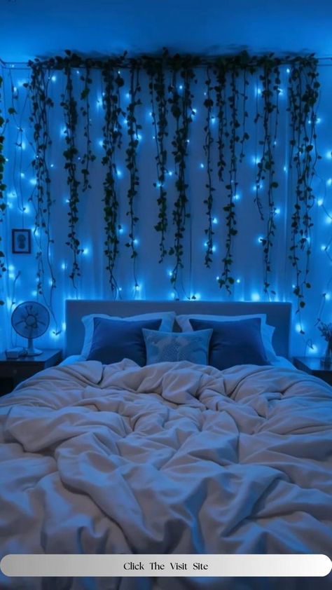 Upgrade your space with blue aesthetic room ideas bedrooms! Whether it’s cute blue room ideas or a light blue painted bedroom, these designs bring a stylish, serene, and cozy vibe. Perfect for every teen girl! 🌙✨ #BlueBedroomDecor Aesthetic Room Ideas Bedrooms, Blue Aesthetic Room Ideas, Light Blue Bedroom Ideas, Blue Aesthetic Room, Blue Room Ideas, Light Blue Bedroom, Painted Bedroom, Blue Bedroom Ideas, Blue Bedroom Decor