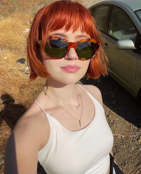 Red Bob Hair, Red Hair With Bangs, Sierra Mccormick, Short Red Hair, Short Hair With Bangs, Orange Hair, Hair Inspo Color, Ginger Hair, Short Bob Hairstyles