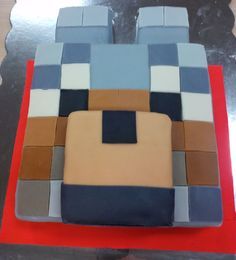 Minecraft wolf cake Minecraft Wolf Cake, Minecraft Sewing, Minecraft Dog, Minecraft Cakes, Wolf Cake, Minecraft Wolf, Minecraft Birthday Cake, Minecraft Theme, Diy Minecraft