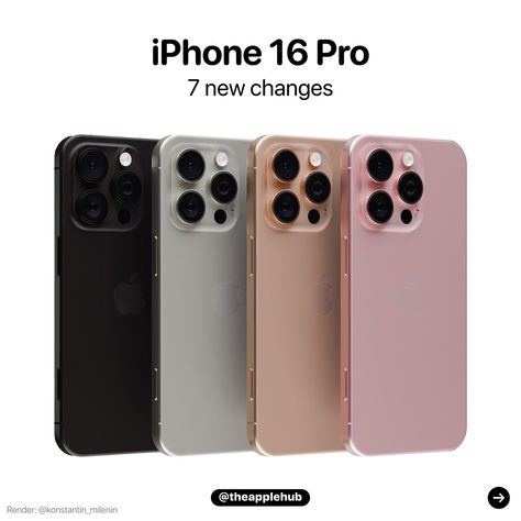 These are seven new changes coming with the iPhone 16 Pro and iPhone 16 Pro Max! Is it worth the upgrade? Iphone 16 Pro Max Colors, Iphone 16 Pro Max 2023, 16 Pro Max Iphone, 15 Pro Max Iphone, Iphone 16pro, Iphone Obsession, Iphone Pro, Buy Iphone, Stylish Phone Case