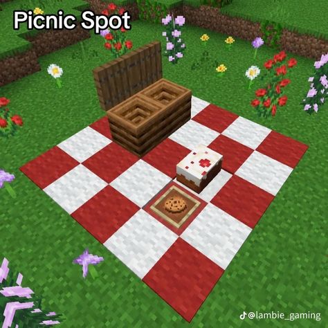 Buildings In Minecraft, Minecraft House, Picnic Spot, Minecraft Houses, House Ideas, Minecraft