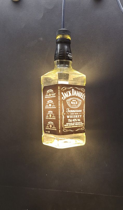 Jack Daniels Hängelampe https://etsy.me/3bdsjt9 #diy #love #cool #nachhaltigkeit #handgemacht #missupcycling #Whisky #whiskylover #tennessee #jackdaniels #industrialdesign Jack Daniels Lampe, Bottle Lamps, Jack Daniels Distillery, Tennessee Whiskey, Jack Daniel, Bottle Lamp, Jack Daniels Whiskey, Jack Daniels Whiskey Bottle, Jack Daniels