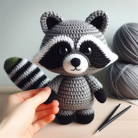 Crochet Raccoon Amigurumi Pattern Amigurumi Free Pattern Raccoon, Crochet Patterns Raccoon, Amigurumi Raccoon Free Pattern, Crochet Racoon Amigurumi Free Pattern, Free Raccoon Crochet Pattern, Racoon Crochet Pattern Free, Crochet Racoon Pattern Free, Crochet Raccoon Free Pattern, Crocheted Raccoon