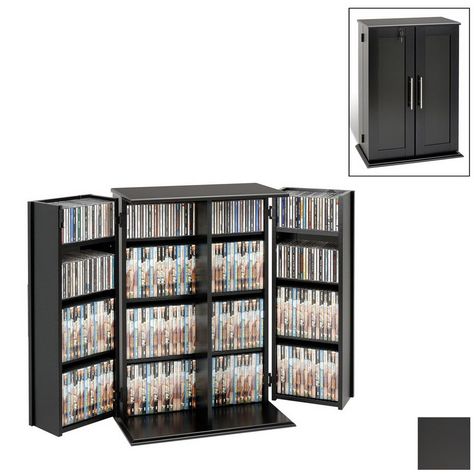 Prepac Furniture Black Multimedia Storage Unit BLS-0192 Dvd Storage Cabinet, Blu Ray Storage, Diy Dvd Storage, Dvd Shelf, Cd Shelves, Dvd Shelves, Cd Dvd Storage, Locking Storage Cabinet, Media Storage Cabinet