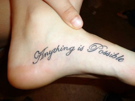 Anything is possible Anything Is Possible Tattoo, Possible Tattoo, Iron Man Tattoo, Man Tattoo, D Tattoo, Anything Is Possible, Tattoos For Guys, Iron Man, Tattoo Quotes