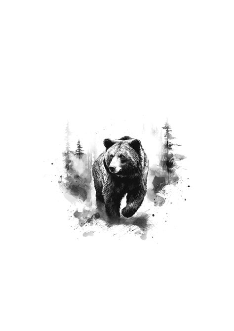 Bear Portrait Tattoo, Bear Print Tattoo, Angry Bear Tattoo, Bear Forearm Tattoo, Realistic Bear Tattoo, Jasper Tattoo, Bear And Cubs Tattoo, Cute Bear Tattoo, Grandad Tattoo