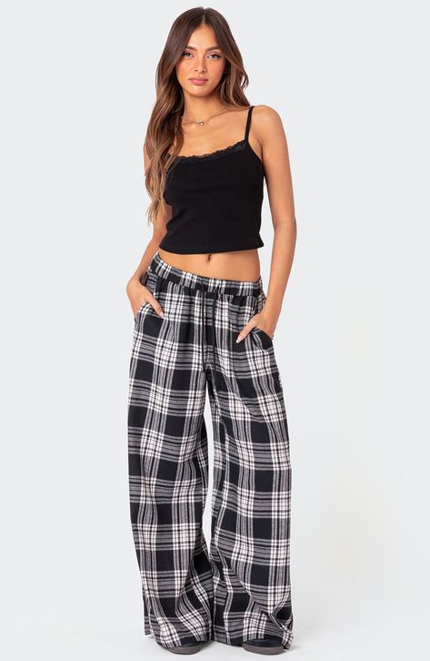 Plaid dress pants