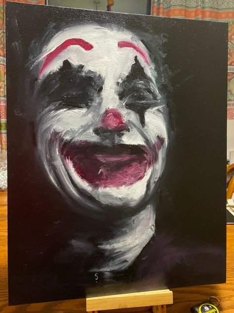 Painting Ideas On Canvas Creepy, Grunge Canvas Painting, Goth Painting Ideas On Canvas, Imperfect Art, Creepy Core, Painting Ideas On Canvas, Creepy Art, The Joker, Mini Canvas Art