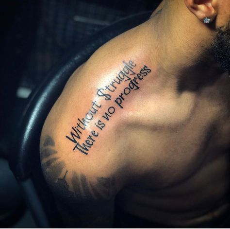 Simple Male Tattoo Ideas, Men Tattoo Ideas Chest, Humble Beast Tattoo Men, Chest Tattoo Men Ideas Black Man, Black Male Tattoos, Trap Tattoos Men, Hustle Tattoo, Aj Tattoo, Meaningful Word Tattoos