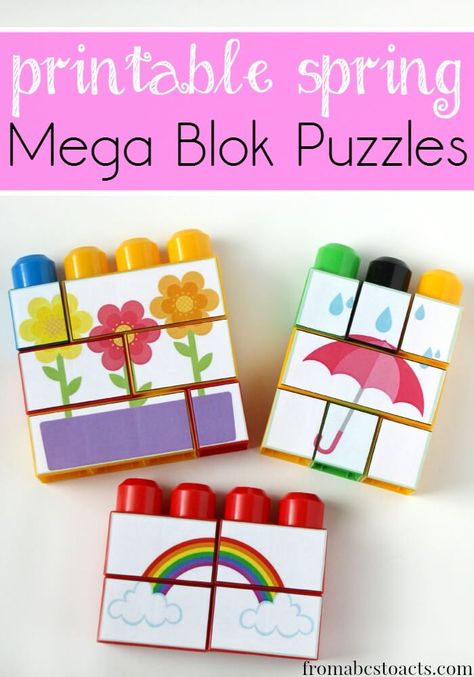 This post may contain affiliate links. For more information, please see our full disclosure policy here. We're huge fans of puzzles here in our house.  It Pin The Tail, Spring Preschool, Printable Puzzles, Spring Theme, Spring Activities, Toddler Fun, Fine Motor Activities, Preschool Math, Preschool Fun